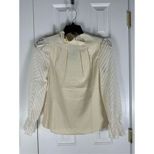 NWT Harper & Lane Womens Cream Blouse Size Small